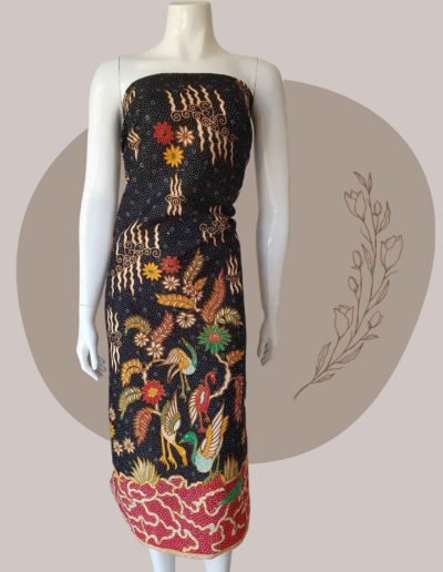 batik swan pond colorful
