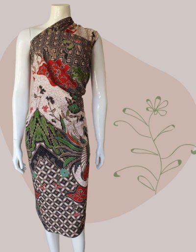 indonesian batik fabric green