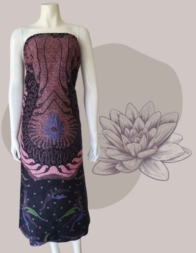 indonesian batik pink floral