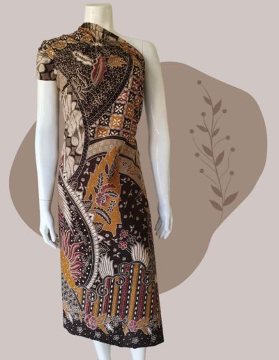javanese batik fabric sogan