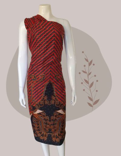 javanese batik red bird