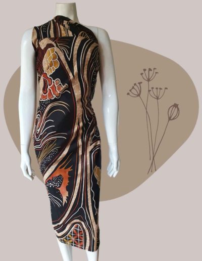 screen printed abstract fabric